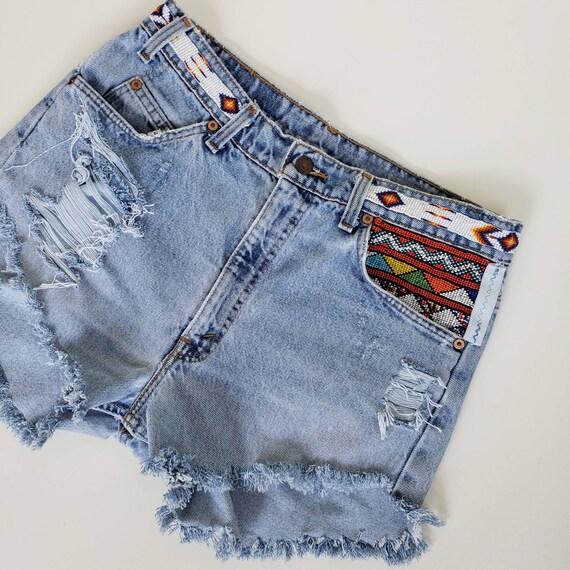 levis high waisted shorts vintage