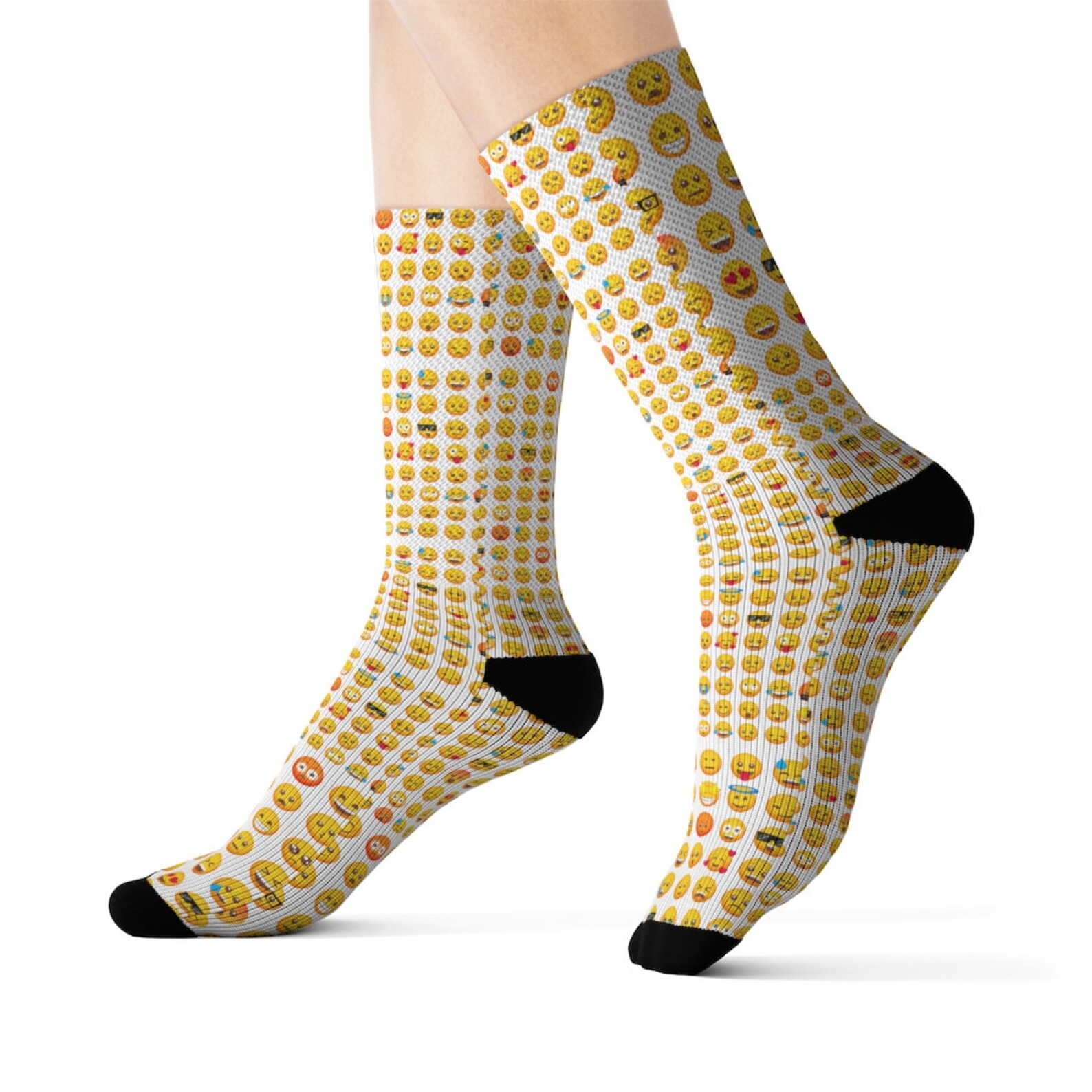 Emoji Sublimation Socks Emoji Socks Emoji Art Emoji Mask Etsy