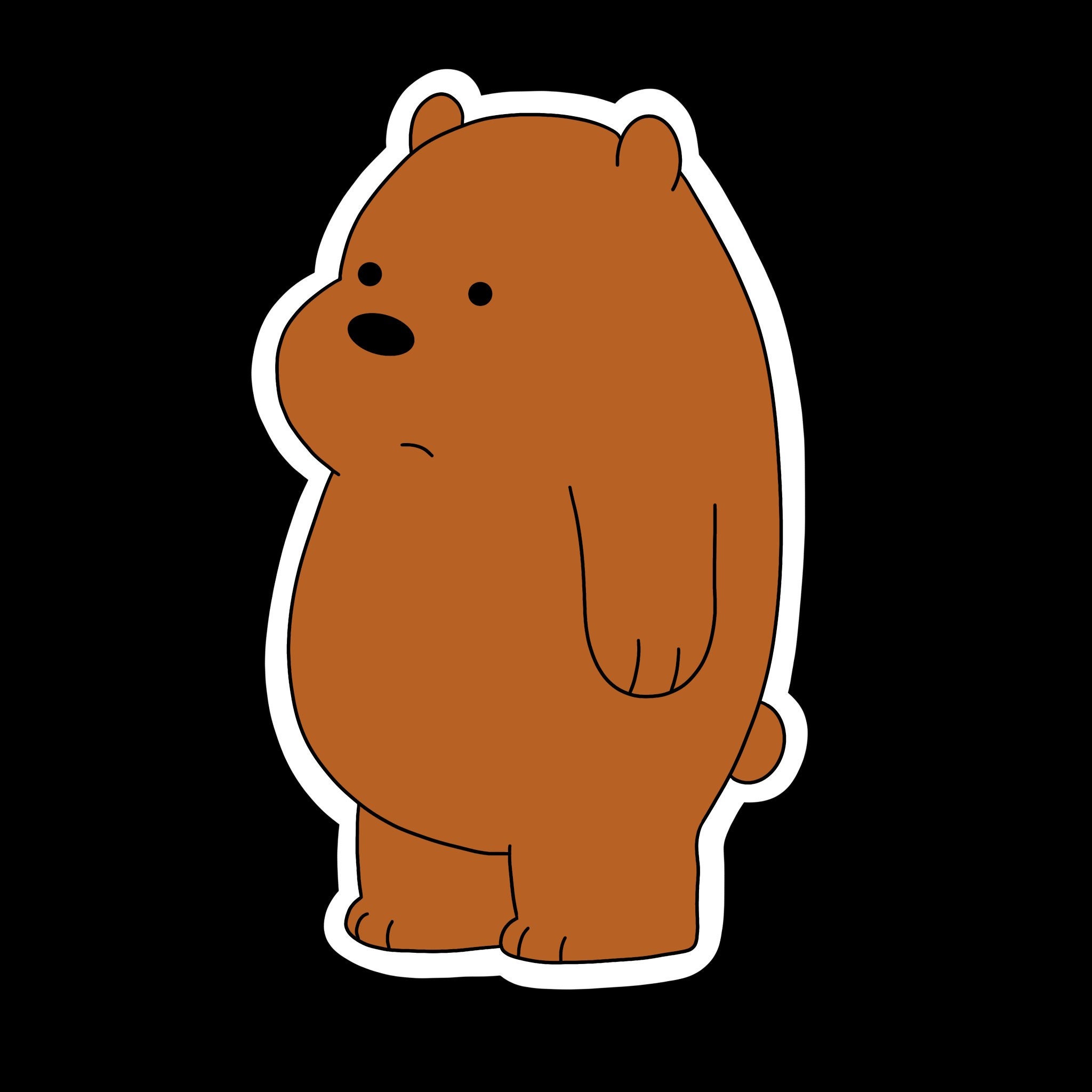 Set of 4 we bare bears inspired stickers Etsy