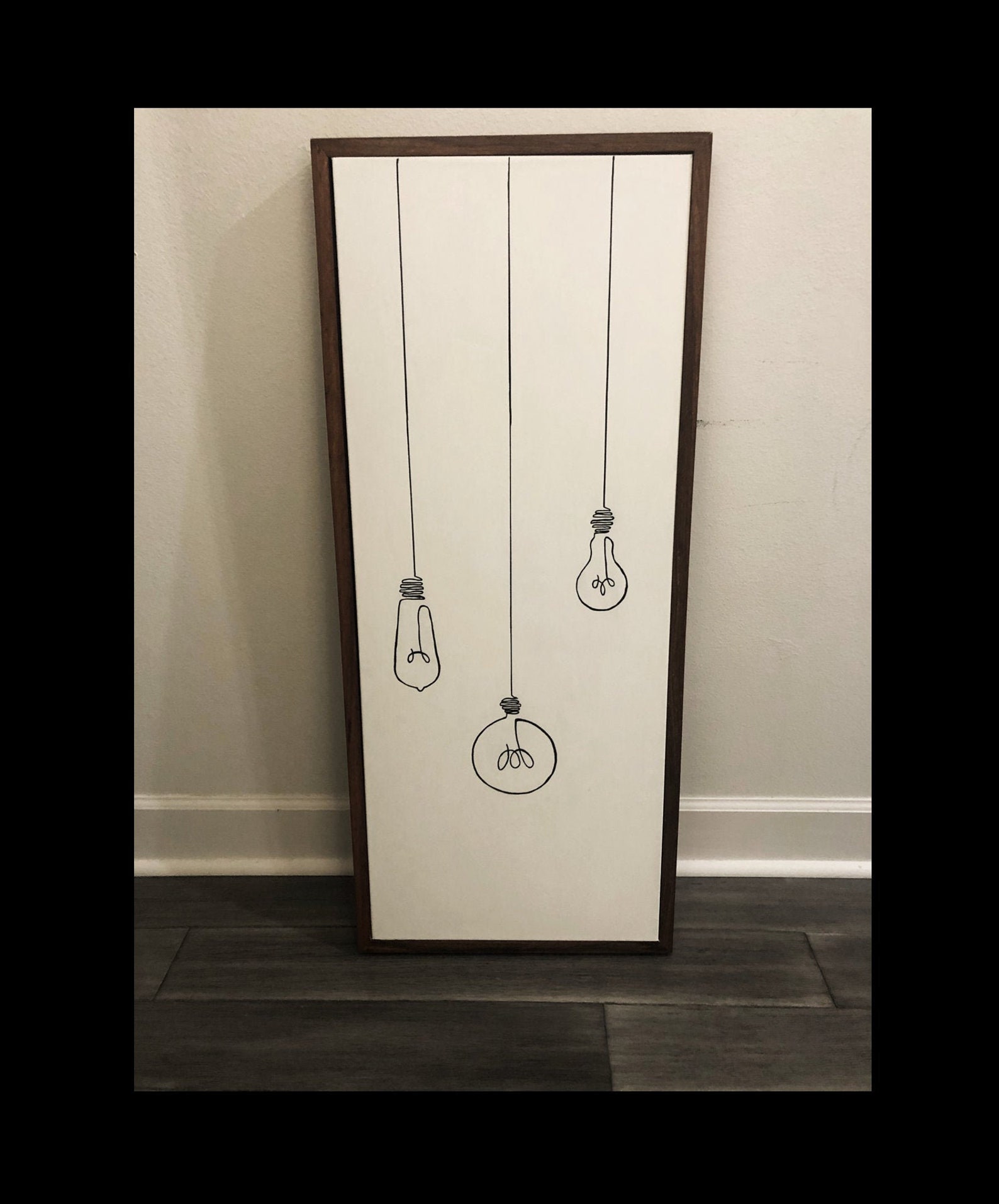Minimalist Lightbulb Artwork / Electrical Panel Cover Etsy