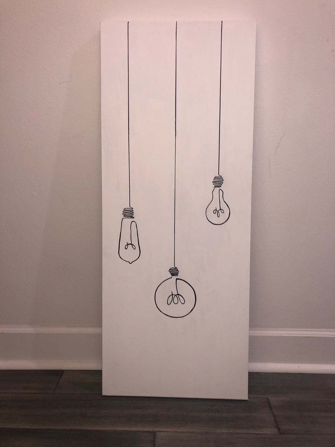 Minimalist Lightbulb Artwork / Electrical Panel Cover Etsy