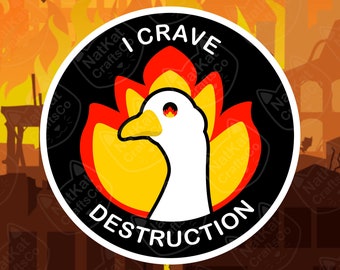 Anarchist Goose Sticker: Matte or Holographic Vinyl, Funny Laptop Decal