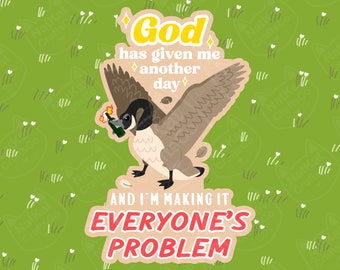 Anarchist Canadian Goose Vinyl Sticker: Matte or Holo Finish