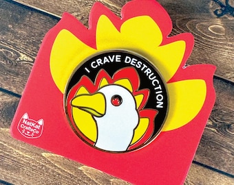 Anarchist Goose Enamel Pin: I Crave Destruction