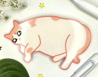 Sad Cat Meme Sticker, Chonky Reaction Cat Vinyl Decal