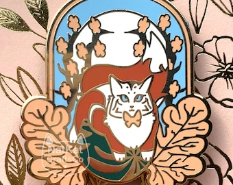 Watermelon Cat Hard Enamel Pin, Gold Plated Lapel Pin