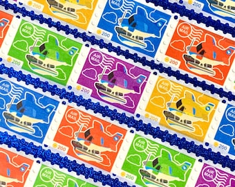 Colorful Seaplanes! ~ Stamp Washi Tape Roll (ACNH)