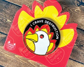 Anarchist Goose Enamel Pin: I Crave Destruction