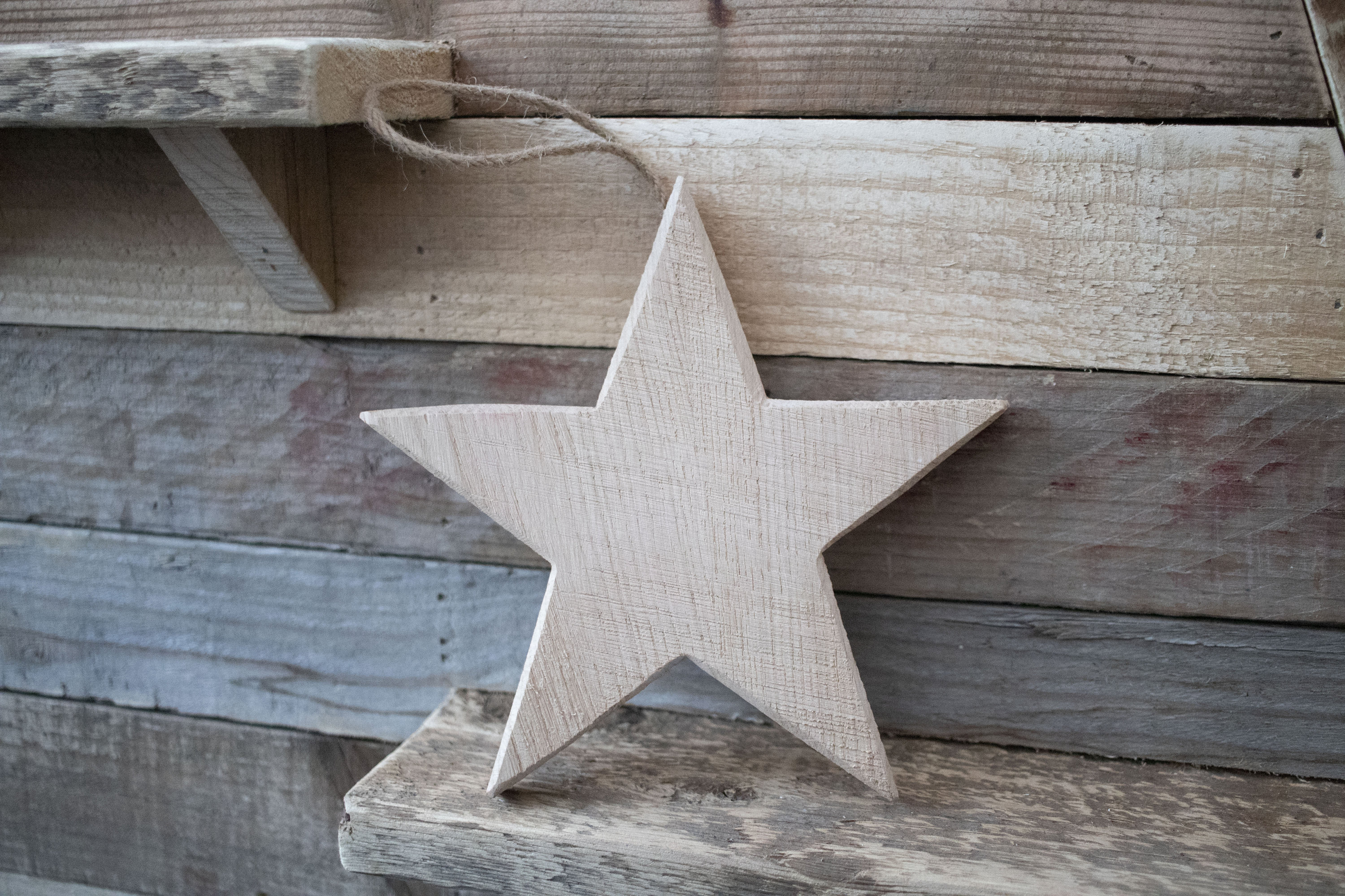 Wooden Hanging Star Decor Star Handmade Repurposed Oak Etsy