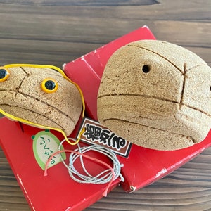 vintage japonais amulette bonne chance charme liège grenouille craft kits