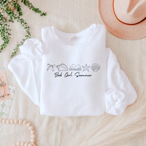 Beach Book Girl Summer Crewneck Sweatshirt, Comfort Colors, book lovers, Booktok, Bookish, Summer Casual, Graphic, Bookish Beach Vibes