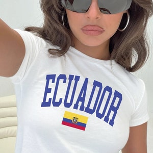 Ecuador Baby Tee Ecuador Shirt Baby Tee Y2K Y2K Baby Tee Trendy Baby Tee Aesthetic Baby Tee Latina Baby Tee Latina Shirt Travel Baby Tee