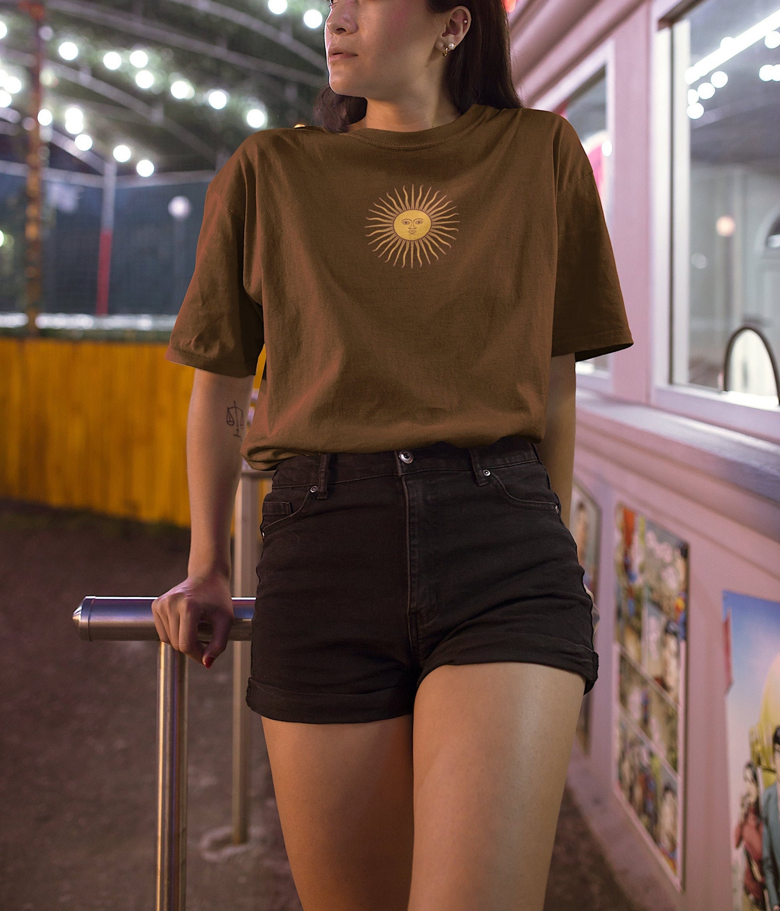 Oversized T Shirt Aesthetic Shirt Celestial Sun Aesthetic | Etsy