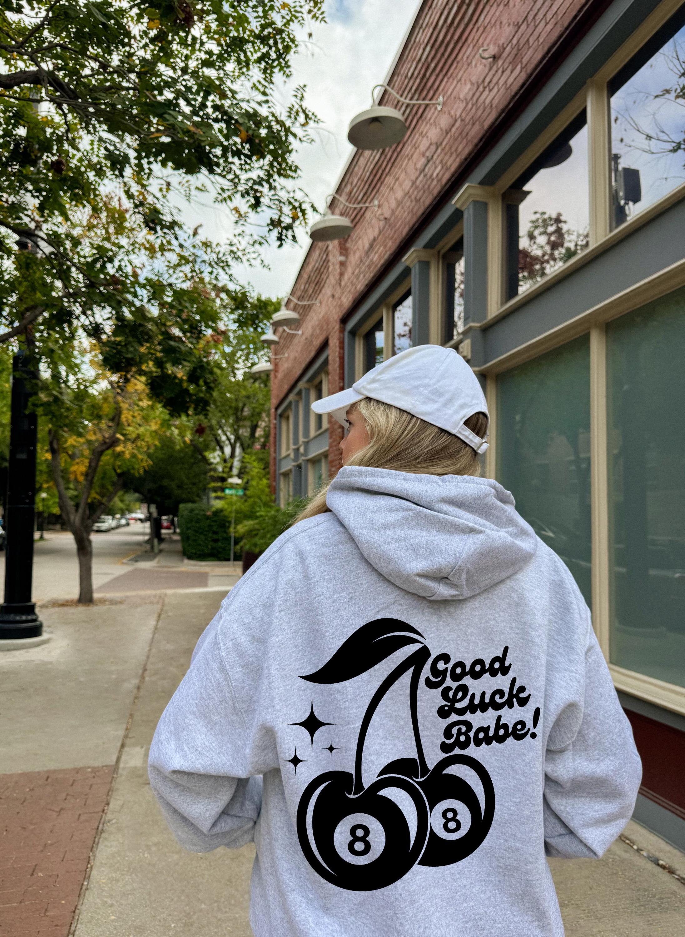 Good Luck Babe Y2k Graphic Hoodie Lucky 8 Ball 8 Ball Hoodie Good Luck Hoodie Y2K Hoodie Pinterest Hoodies Oversized Hoodie Vsco Hoodie Etsy