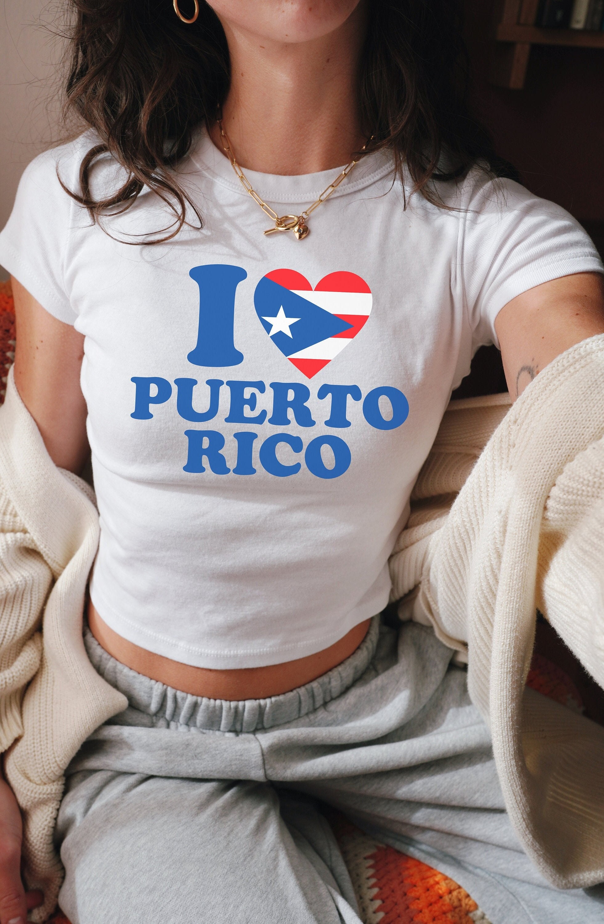 Puerto Rico Baby Tee I Heart Puerto Rico I Love Puerto Rico Baby Tee Y2K Y2K Baby Tee Aesthetic Baby Tee Trendy Baby Tee Cutetsllc Baby Tee