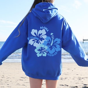 Hawaii Hoodie Hibiscus Hoodie Hawaiian Hoodie Aloha Hoodie Coconut Girl Clothes Preppy Hoodie Hoodie From Hawaii Trendy Hoodie