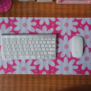 Rainbow desk pad, large mouse pad, office workspace, desk mat, computer accessories