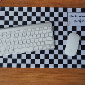 Rainbow desk pad, large mouse pad, office workspace, desk mat, computer accessories