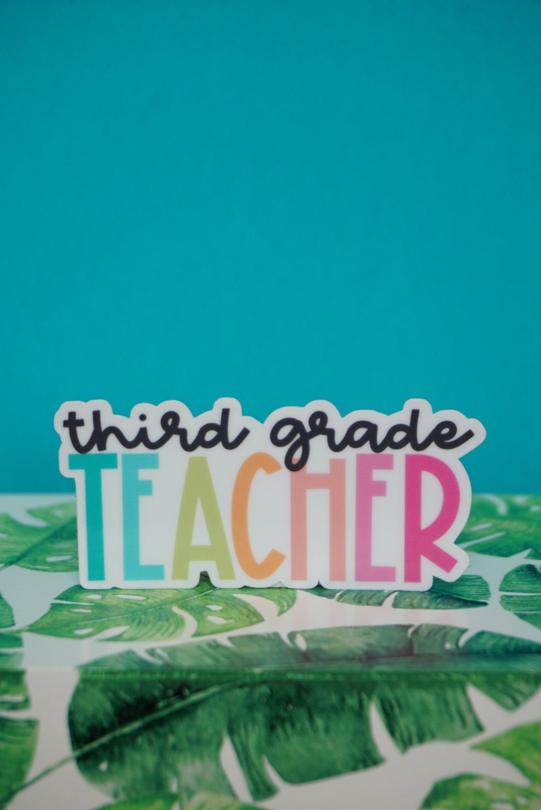 Third Grade Teacher Sticker - Etsy