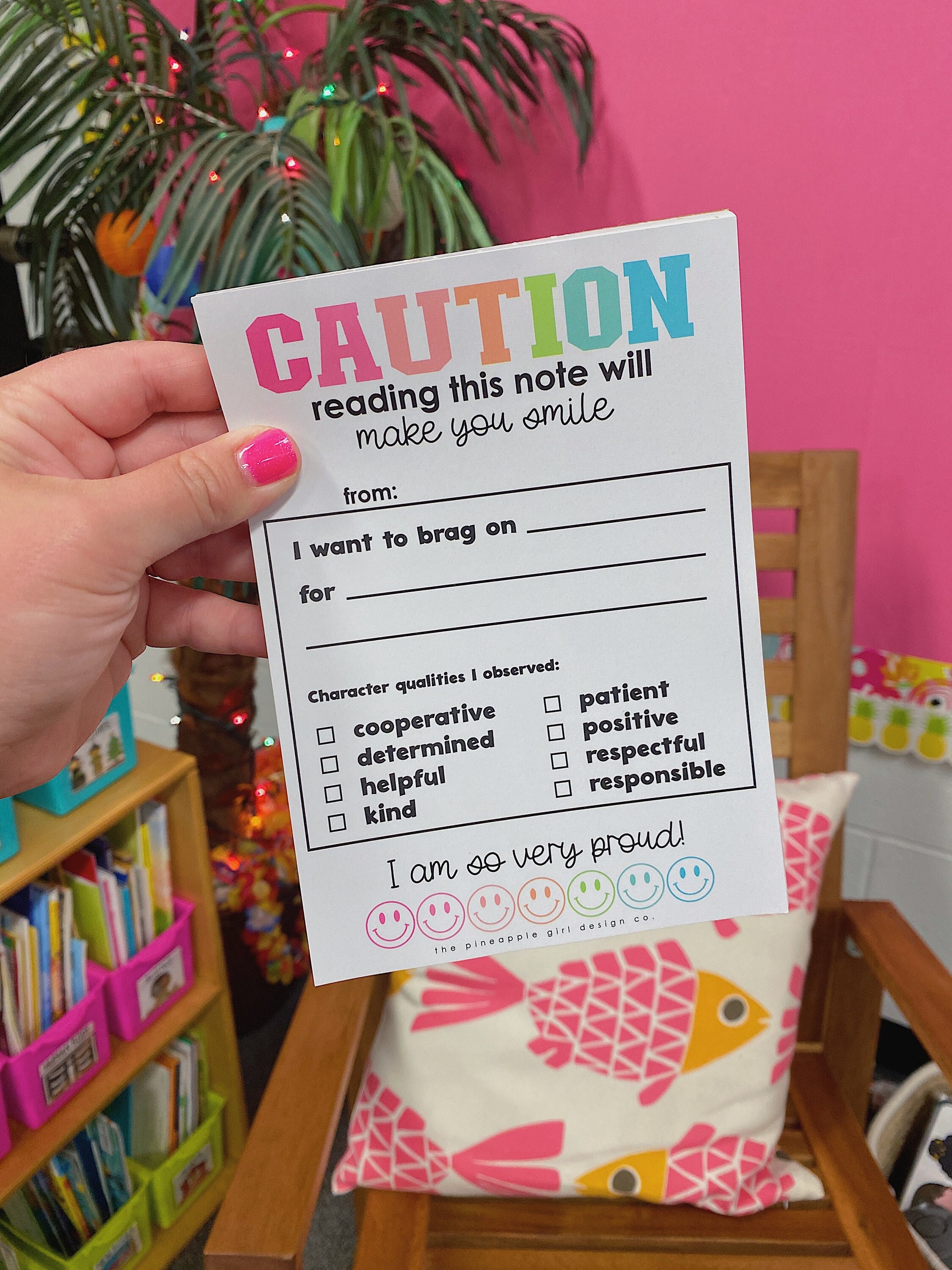 Happy Notes, positive parent notes from teacher to send home to families, teacher parent contact notes notepad