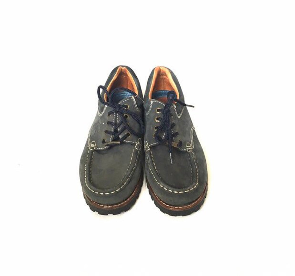 Mens vintage Y2K 90s BURBERRY blue Nubuck shoes size UK 9 | Etsy