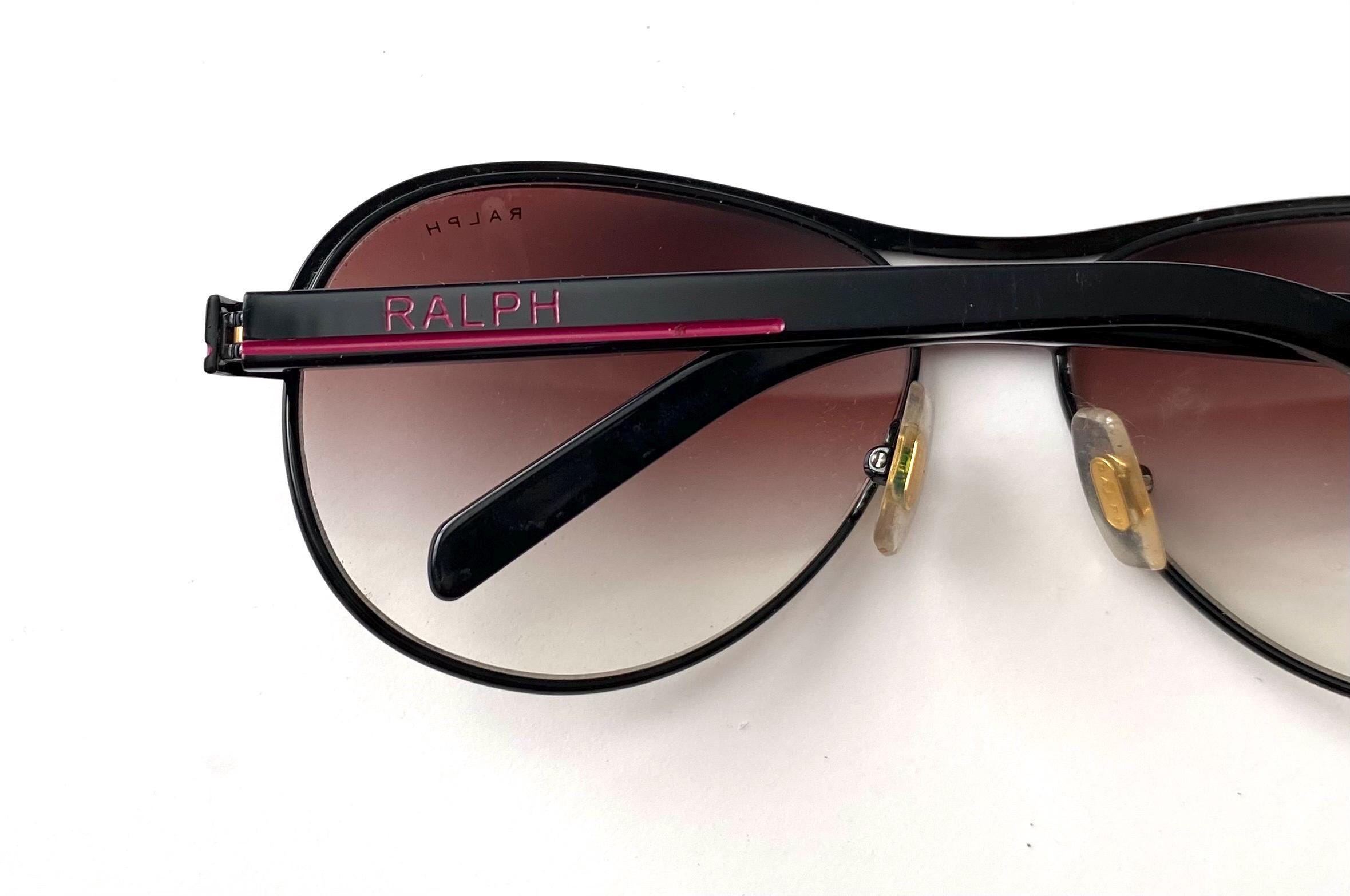 Womens Black Pink RALPH LAUREN Pilot Designer Sunglasses  display picture 3