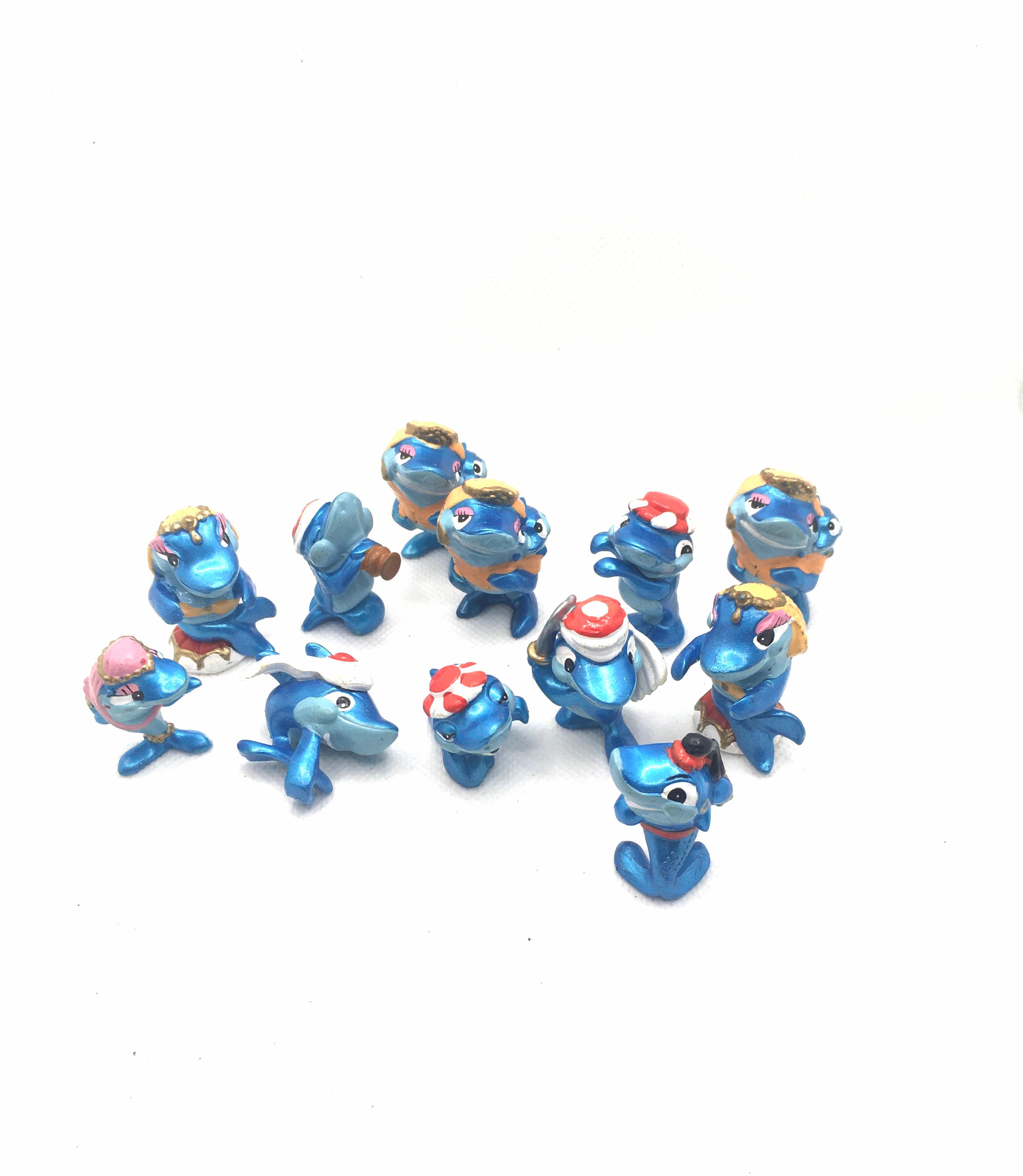 12 Vintage Retro KINDER EGG Surprise SHARK Fish Toy Figures Etsy