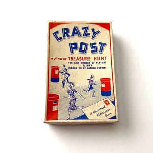 Jeu de cartes vintage rétro CRAZY POST, jouet de fête, jeux de cartes upl des années 1920