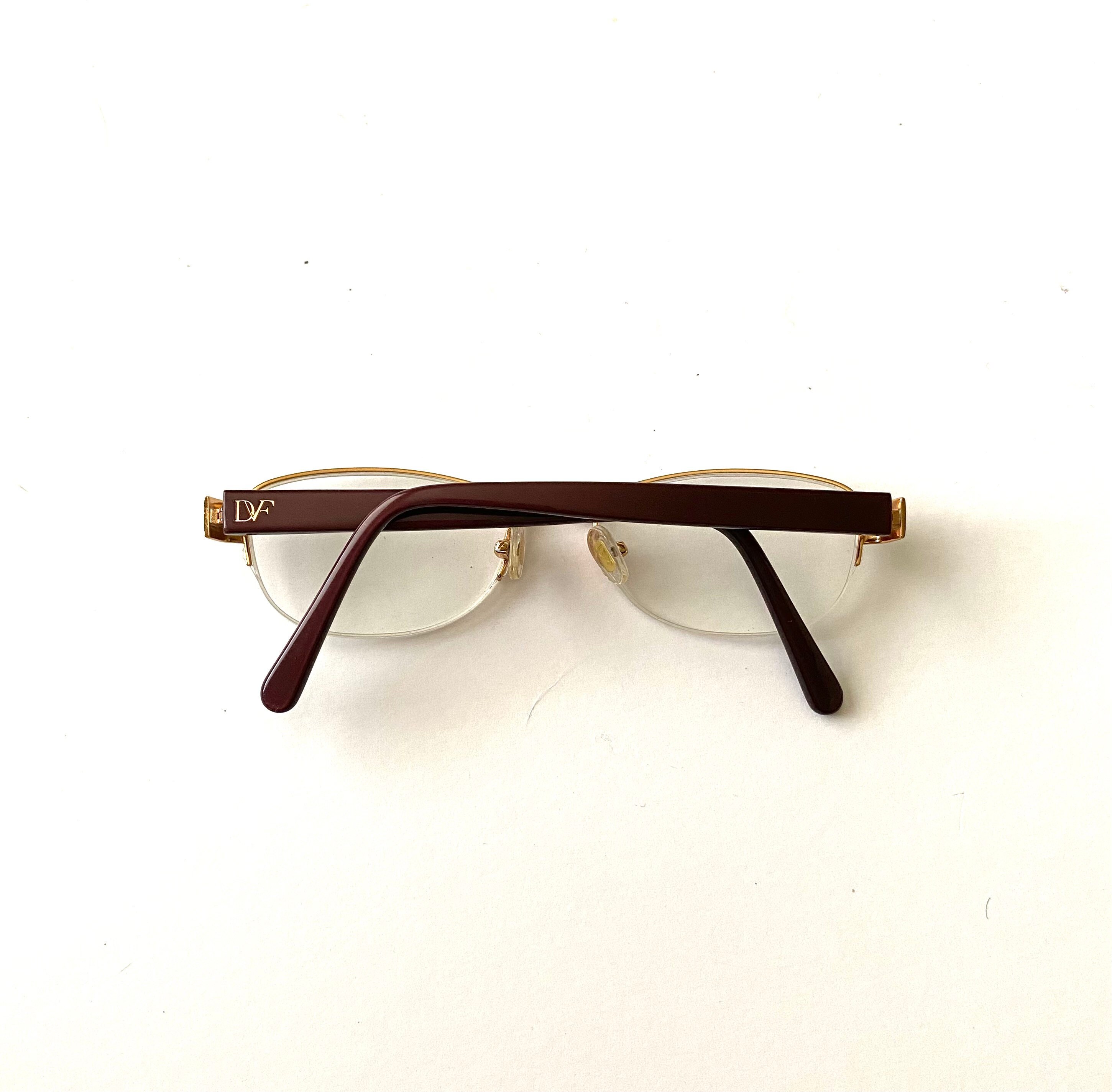 Montures Lunettes Vintage Diane Von Furstenberg Femme Marron 923 56-18-135 Neuves