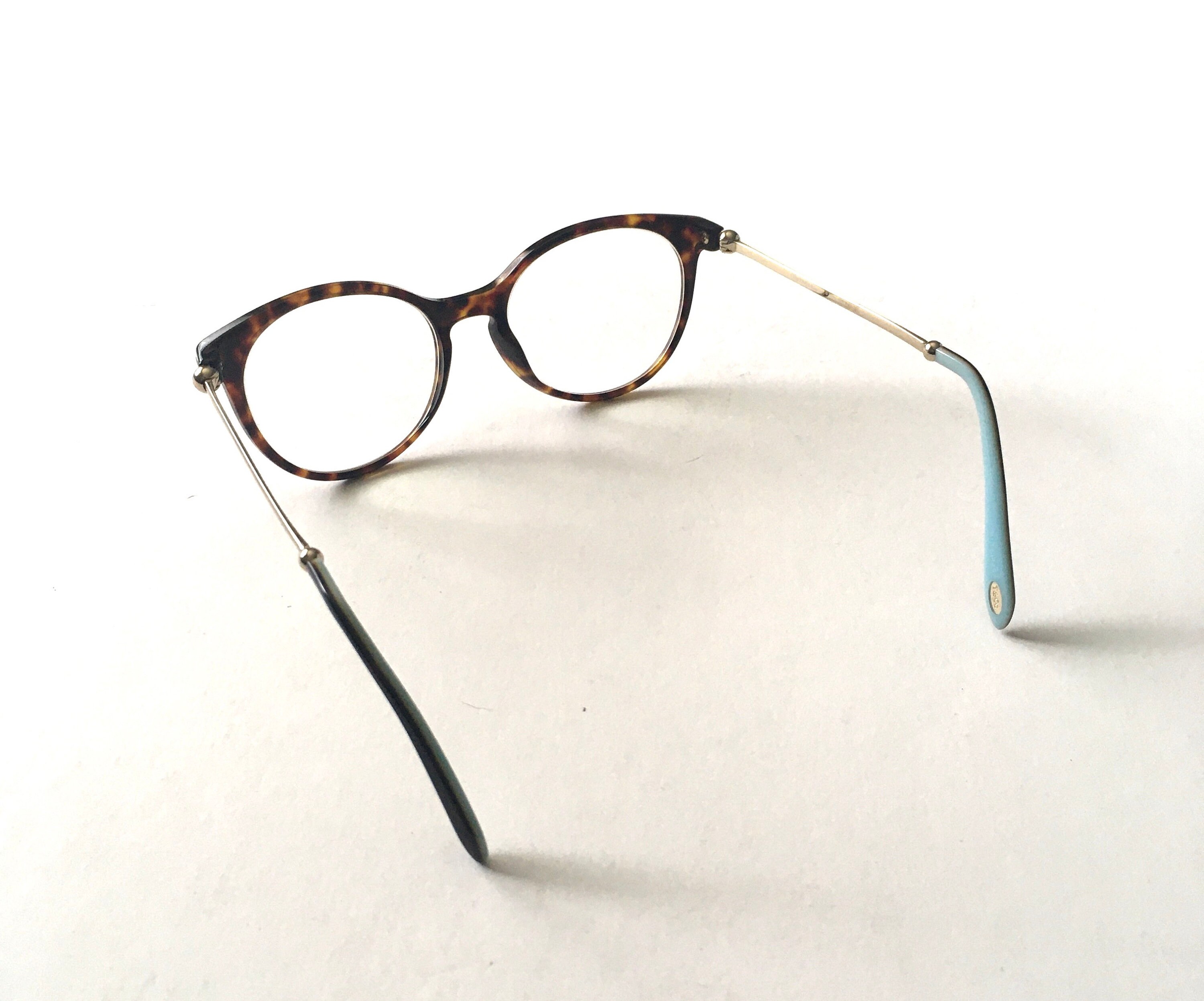 Tiffany & Co. Blue/Brown Tortoiseshell Prescription Glasses Womens Blue Brown Tortoiseshell TIFFANY & CO TF2159 Circular  main image 4