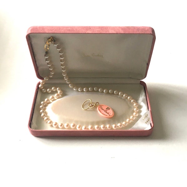 vintage 90’s gold tone PIERRE CARDIN faux Pearl necklace costume jewelry jewellery
