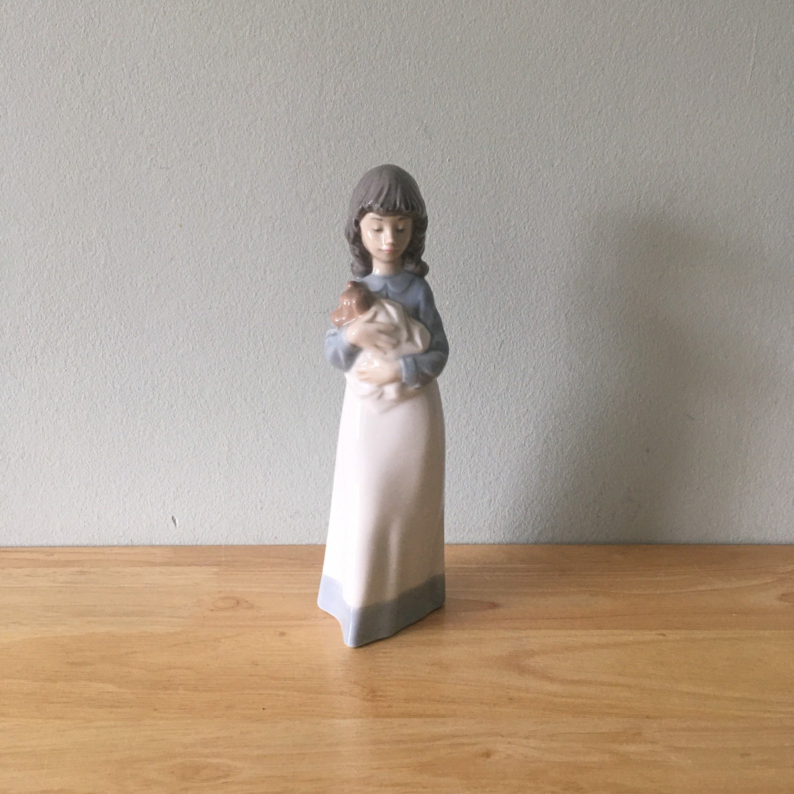 Vintage NAO Girl Holding Dog Figurine Ornament 9 Etsy