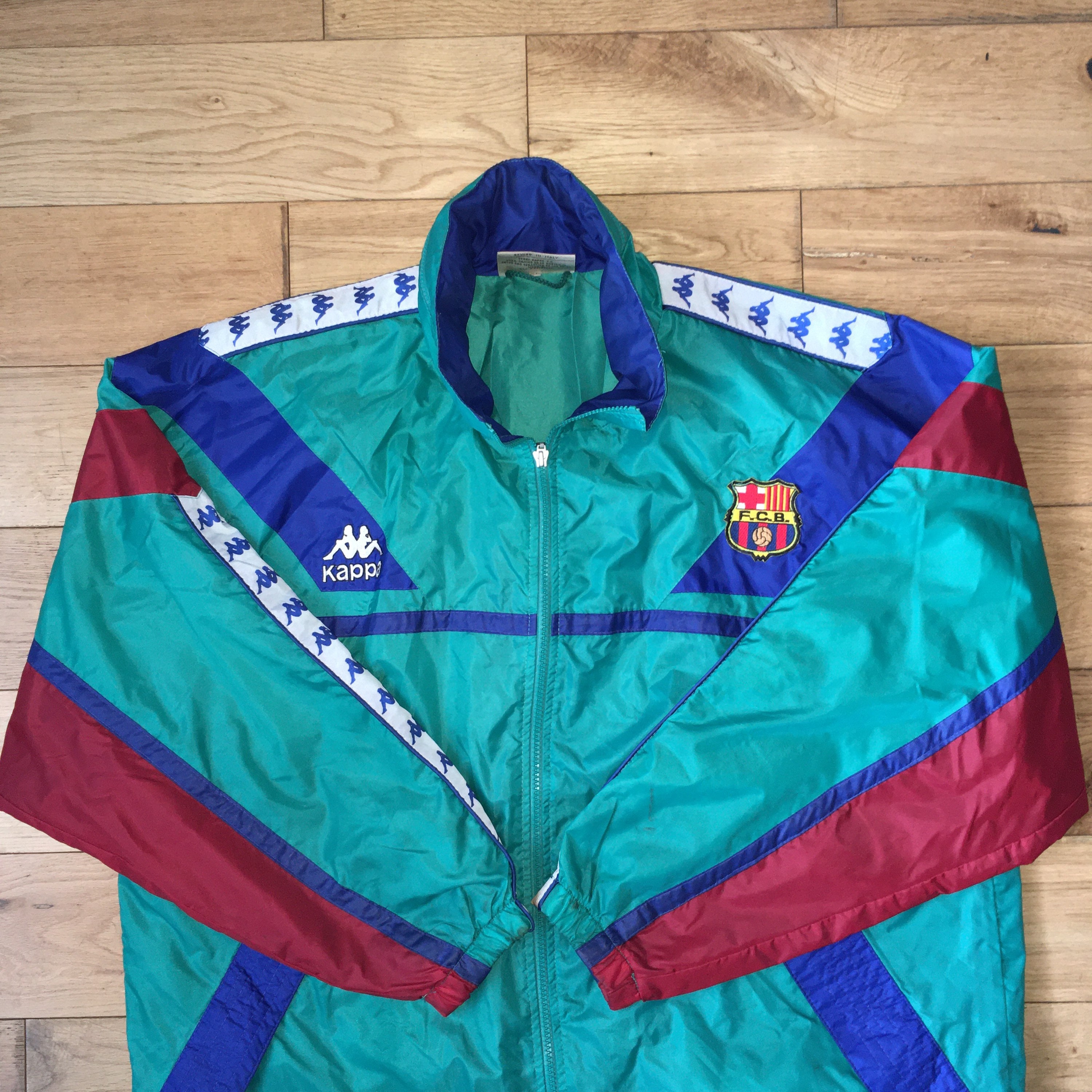 Hombre retro 90s BARCELONA FC Kappa chaqueta - Etsy España