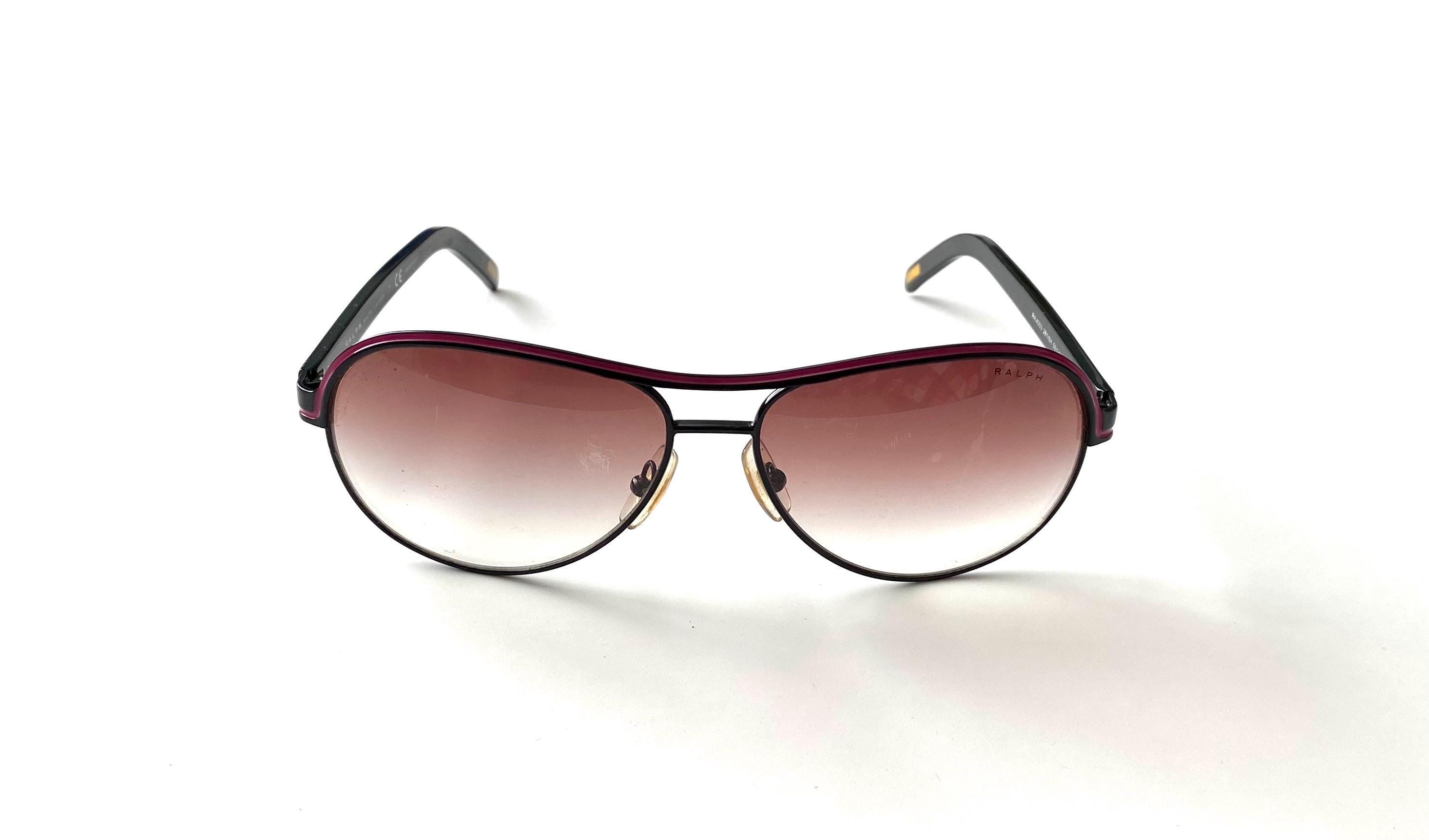 Womens Black Pink RALPH LAUREN Pilot Designer Sunglasses  display picture 2