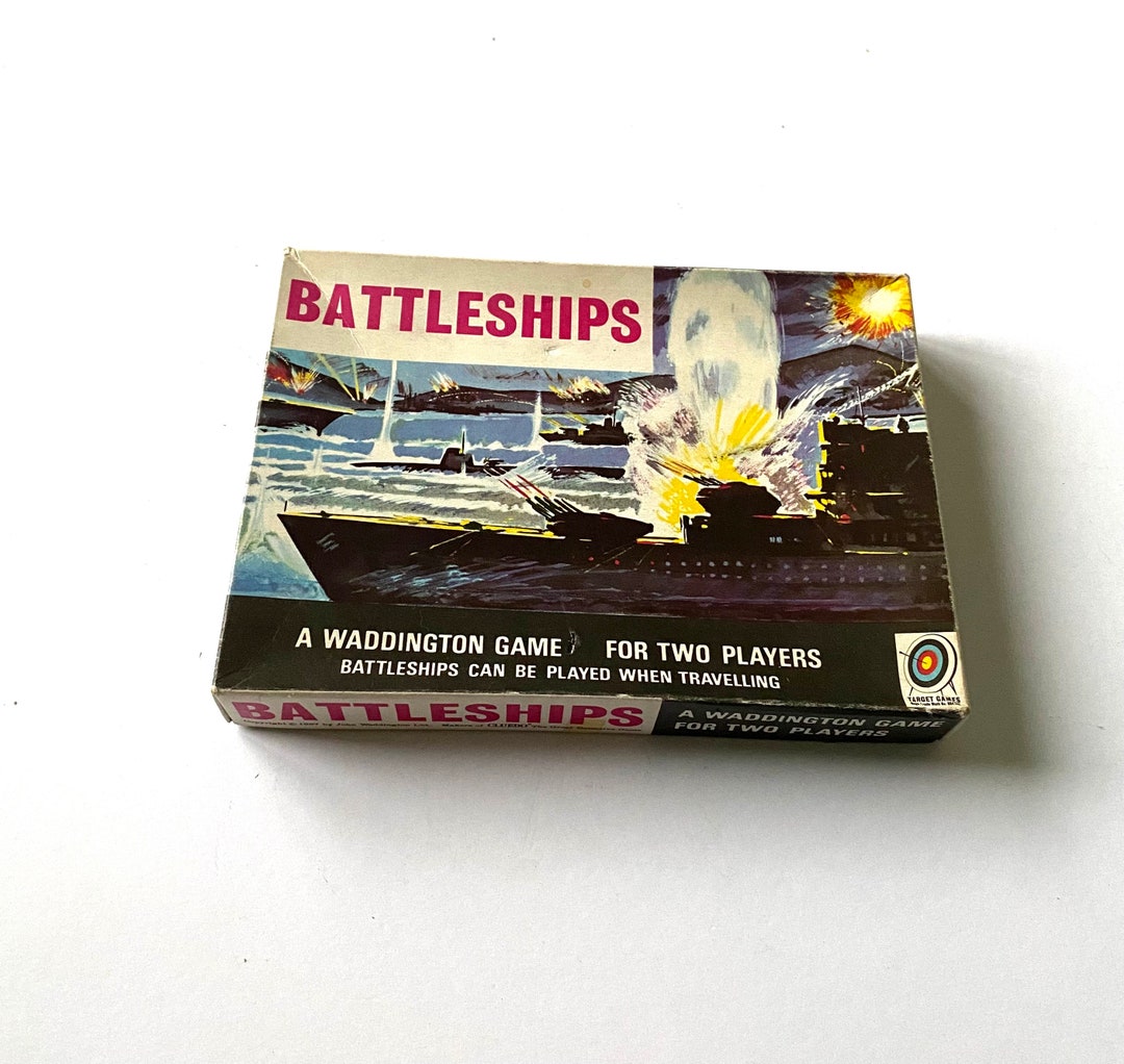 Waddingtons Game Console Vintage Retro BATTLESHIPS Waddingtons Toy Travel Board Dice Game 1960’s ...