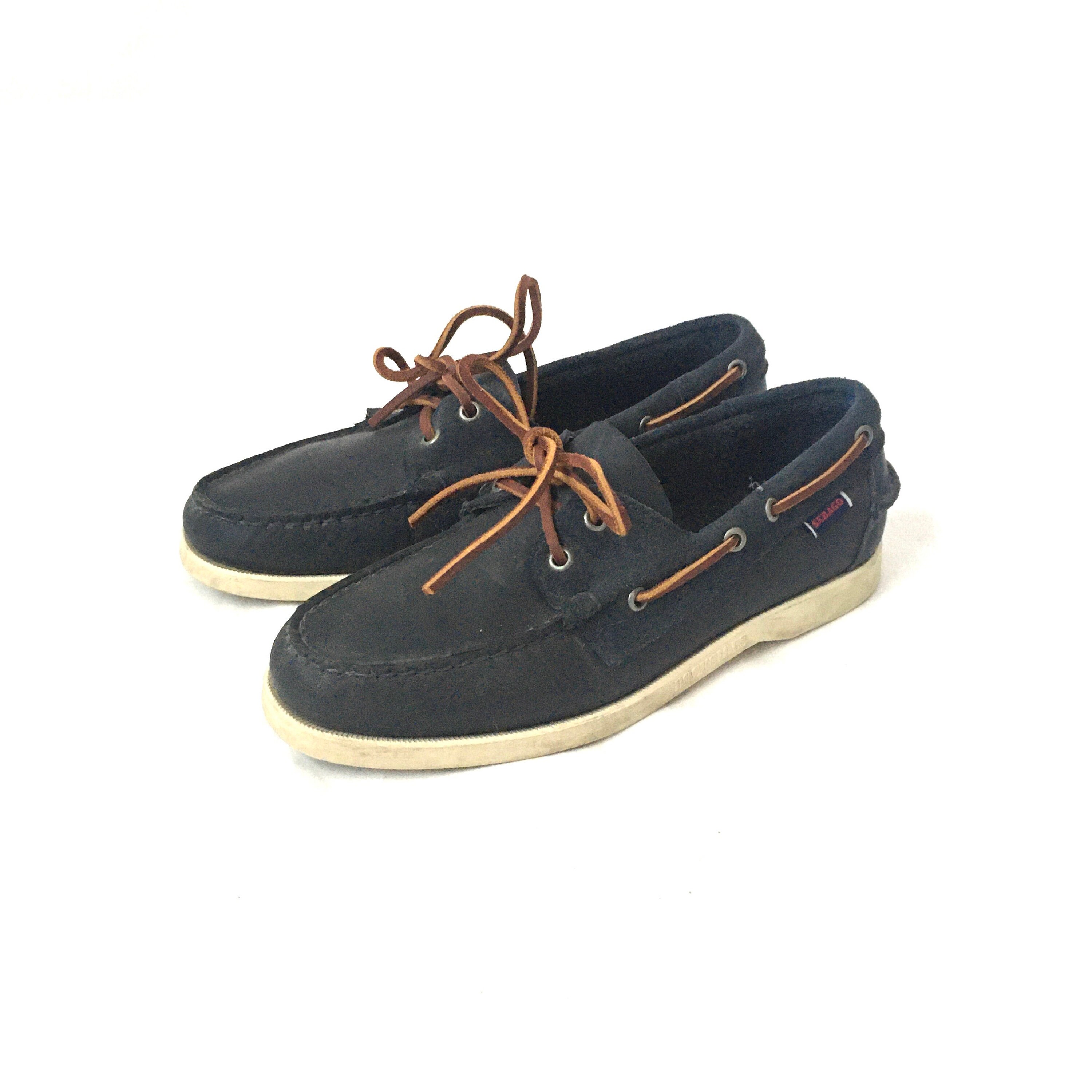 Mens blue SEBAGO lace up deck boat shoes size UK 6.5 Etsy