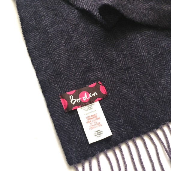 Women Purple BODEN Cashmere Scarf 