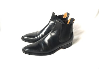 Men’s black JM WESTON Chelsea boots shoes size uk 7 D