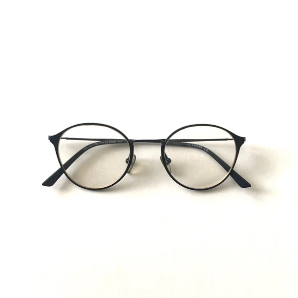 Womens black FERFARINI Round glasses specs 49-21–145