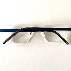 Men’s blue rimless SPECSAVERS spec Lite 175 specs eyeglasses glasses size 53-18-140 image 2