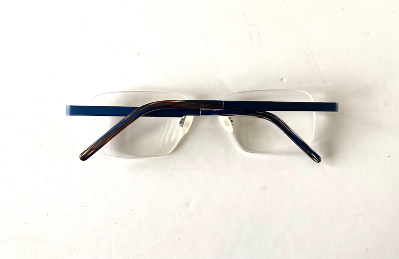 Men’s blue rimless SPECSAVERS spec Lite 175 specs eyeglasses glasses size 53-18-140 image 2