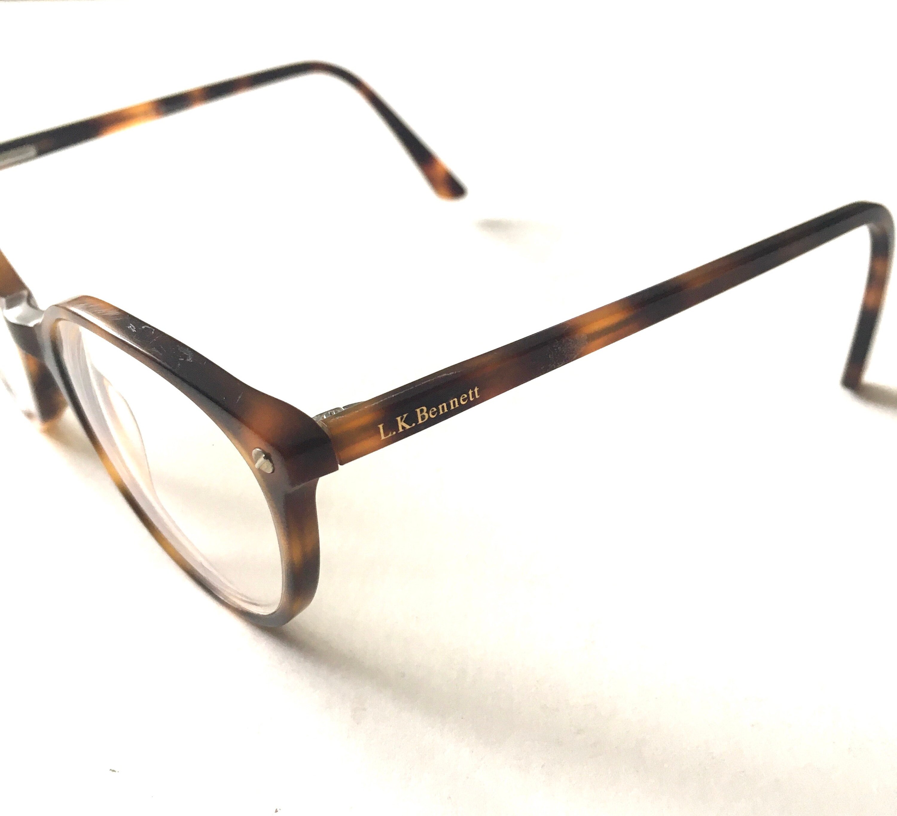 Womens brown tortoiseshell LK BENNETT oval designer glasses | Etsy