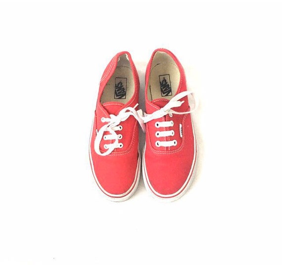 Womens Red and White Retro VANS Trainers Shoes Size Uk 2.5 - Etsy Israel