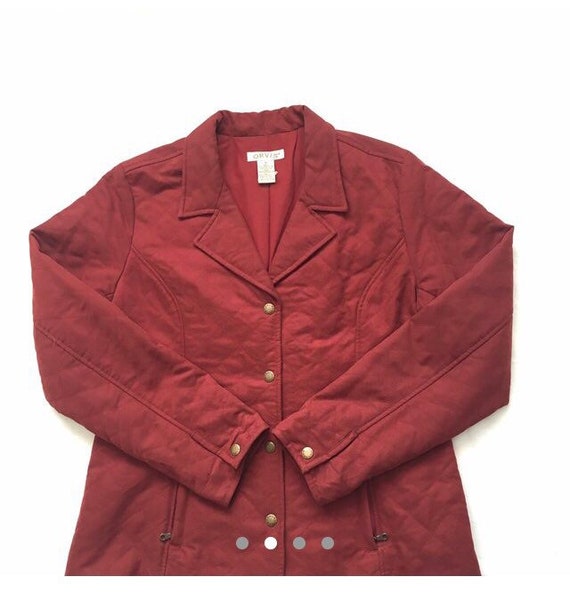 Womens Red Quilted ORVIS Blazer Jacket Size MEDIUM M Uk 12 - Etsy