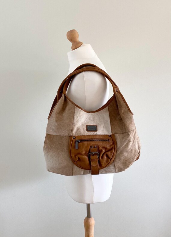 Vintage retro women’s burgundy leather HIDESIGN hand bag handbag