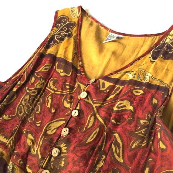 Vintage 70’s women’s PHOOL ethnic boho Indian red