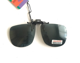 Men’s Women’s vintage retro black FOSTER GRANT 90s clip-on sunglasses glasses