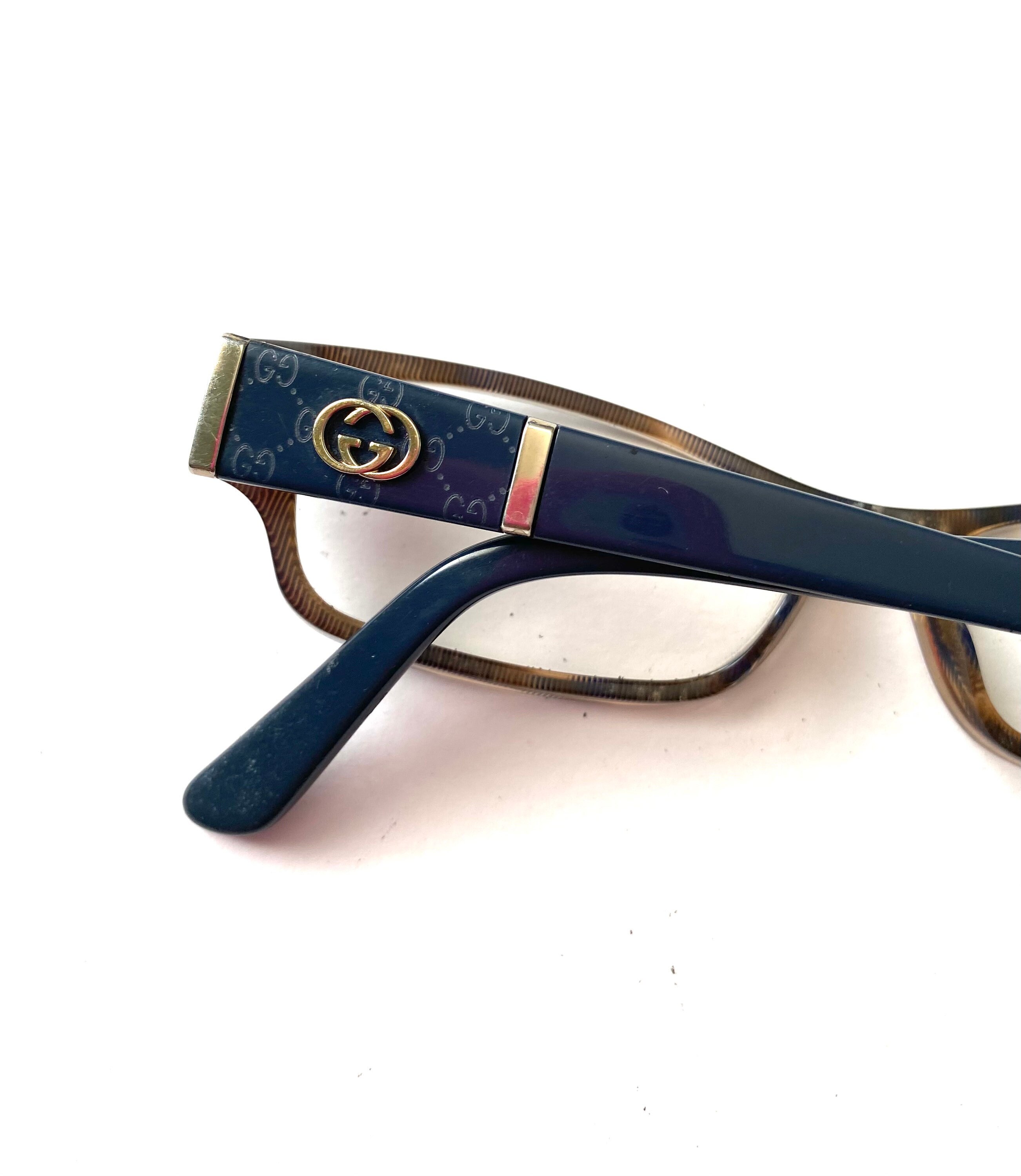 Gucci Brown Tortoiseshell and Navy Blue Women\'s Glasses Gucci GG1791O Tortoise Prescription Eyeglasses main image 4
