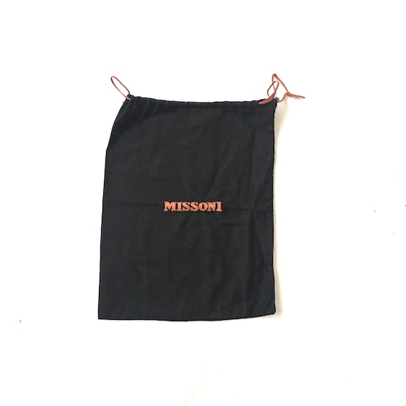 Black MISSONI shoe bag wallet dust bag cover