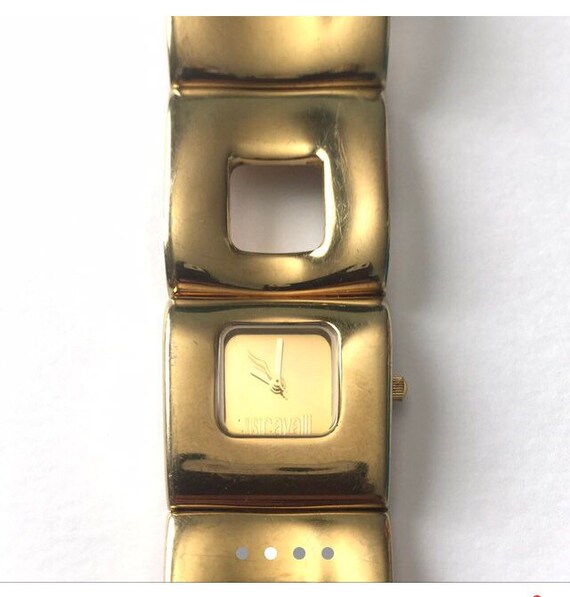Vintage retro Y2k 00’s gold tone ROBERTO CAVALLI (